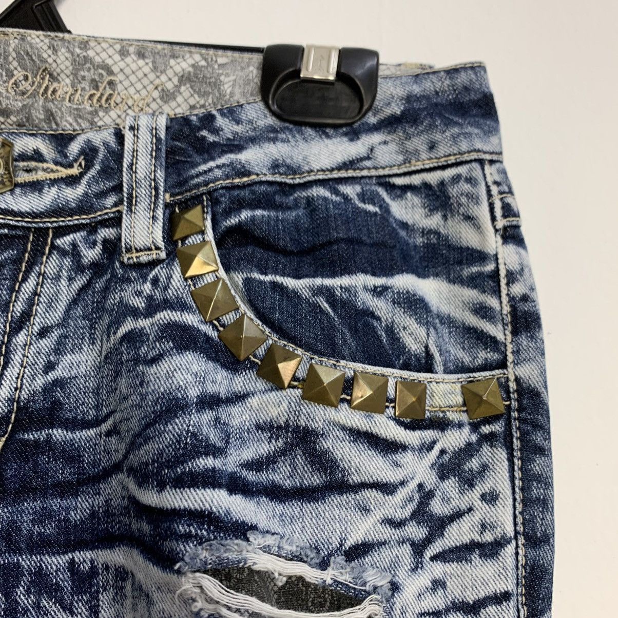 Japanese Brand Rare The Vintage Standard Denim Clawmark Distressed Jeans Size US 29 - 7 Thumbnail