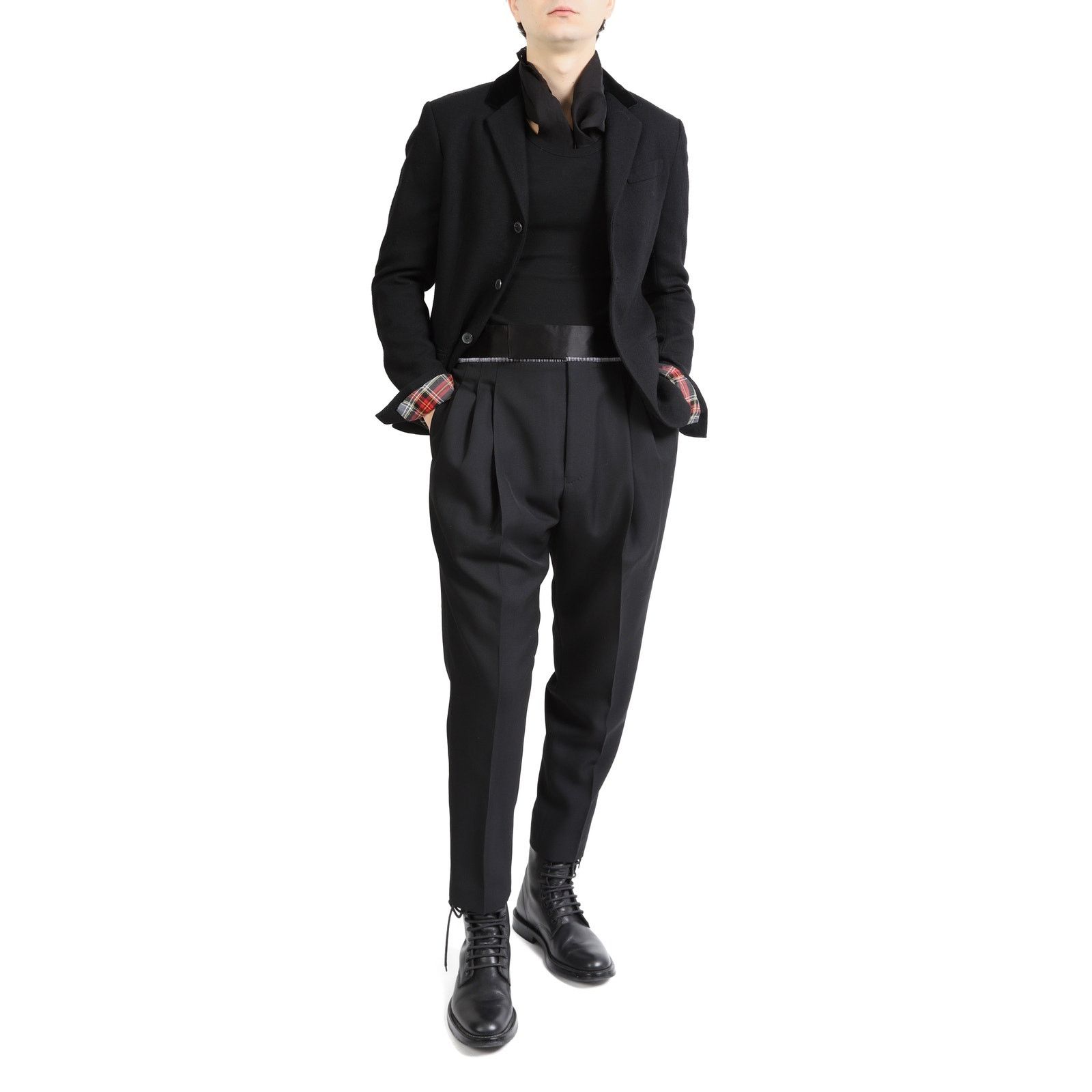 Haider Ackermann FW17 Velvet Collar Blazer in Black Wool Size 48R - 7 Thumbnail