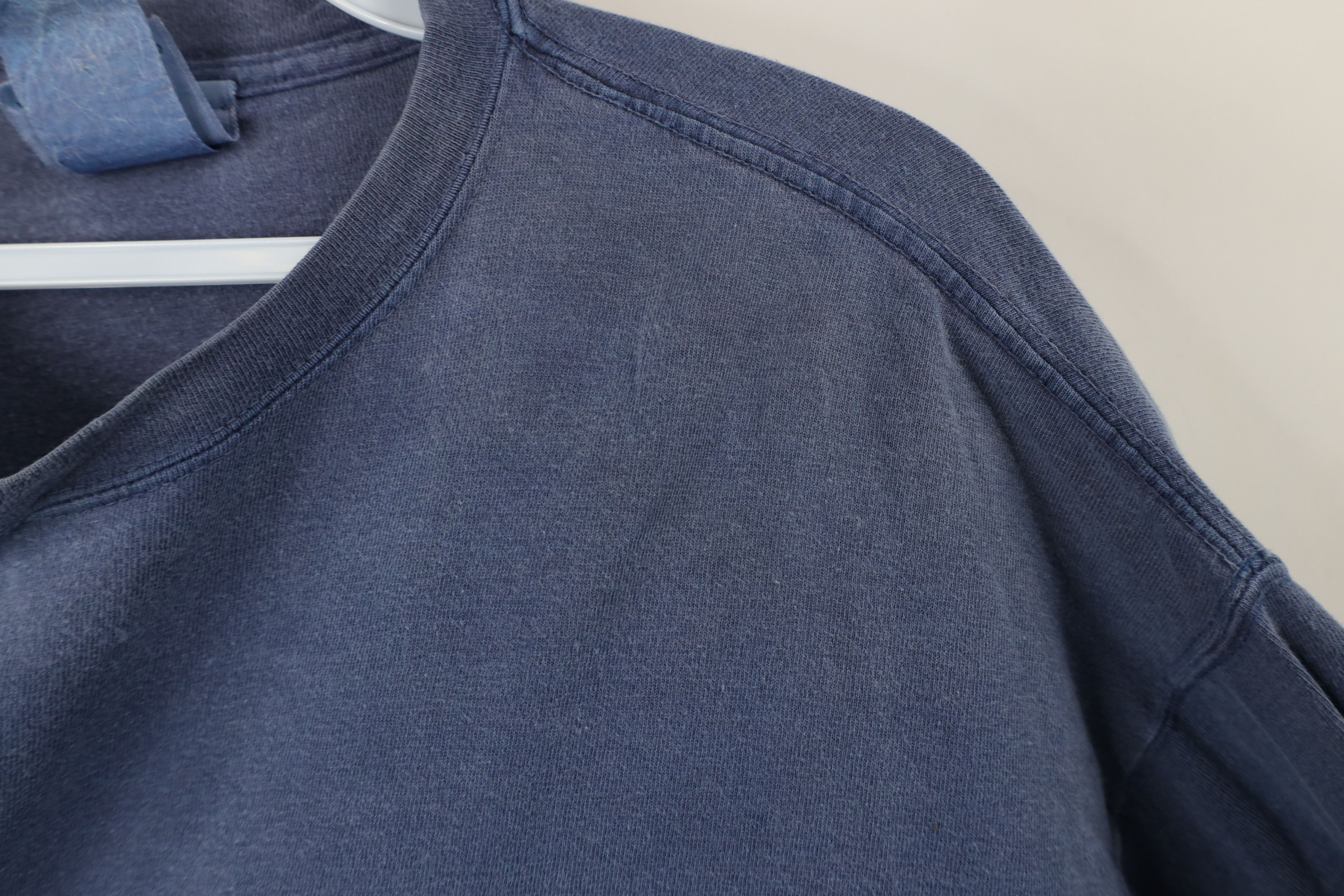 Vintage Vintage 90s Streetwear Blank Cotton Long Sleeve T-Shirt Blue Size US L / EU 52-54 / 3 - 6 Thumbnail