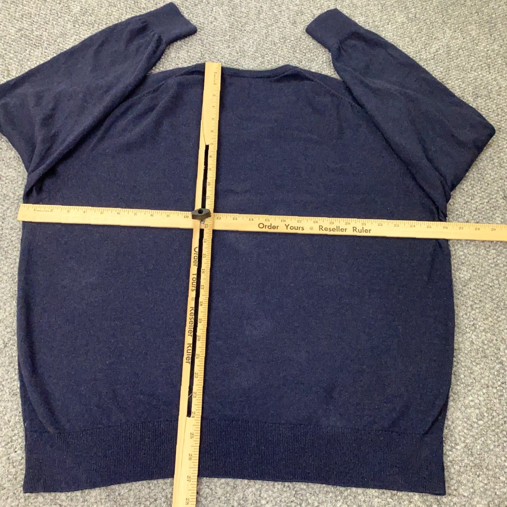 Cremieux Cremieux Sweater Mens XL Blue Cashmere Cotton Blend V-Neck Long Sleeve Size US XL / EU 56 / 4 - 4 Thumbnail