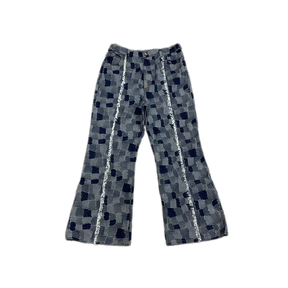 Hysteric Glamour × If Six Was Nine × Japanese Brand 🔥Sick Y2K Japanese WIH Patchwok Flared Denim Size US 30 / EU 46 - 1 Thumbnail
