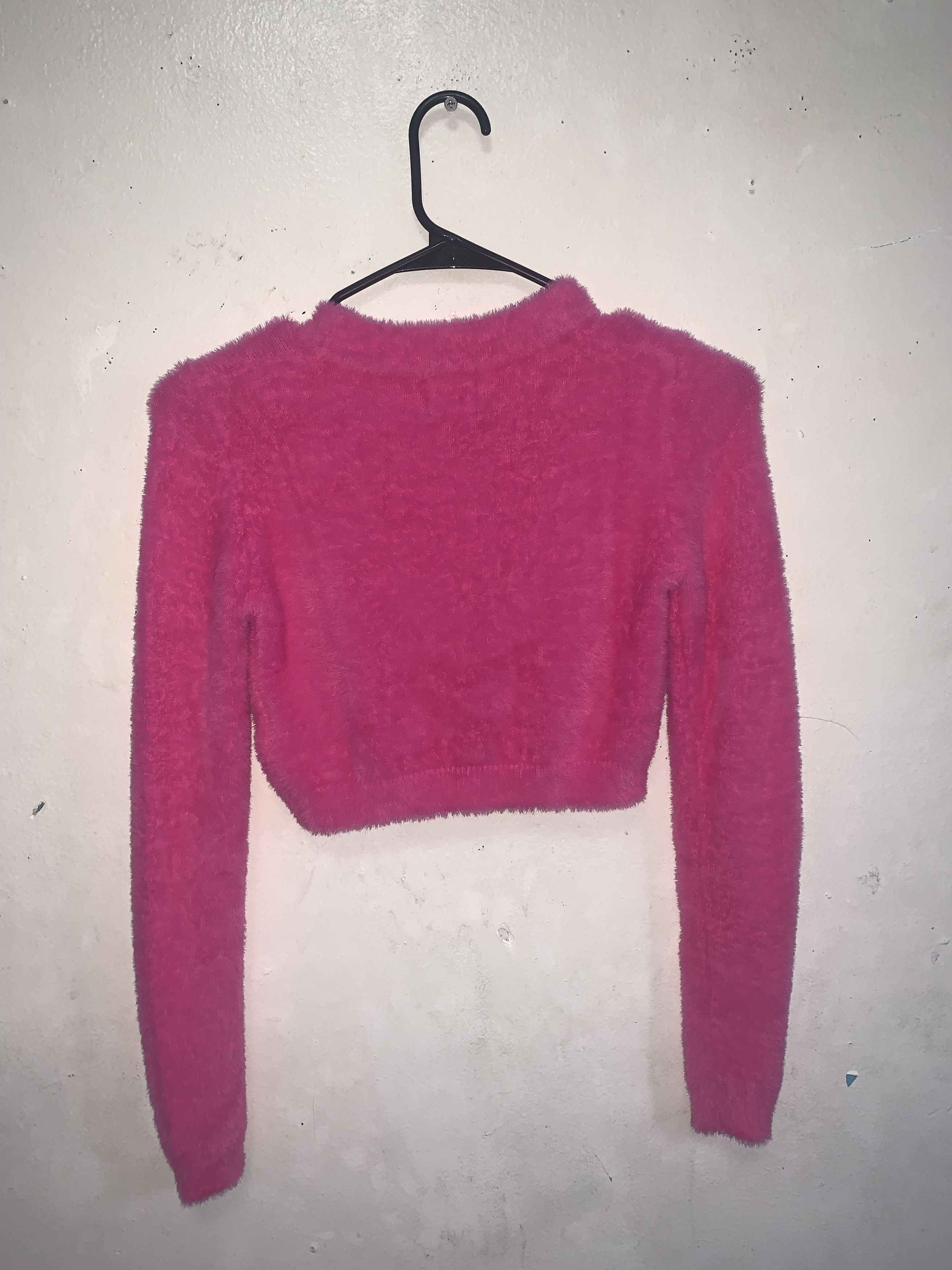 Other KATIEJ Furry Long Sleeve Crop Top ⊛ PINK ⊛ New Size S / US 4 / IT 40 - 4 Thumbnail