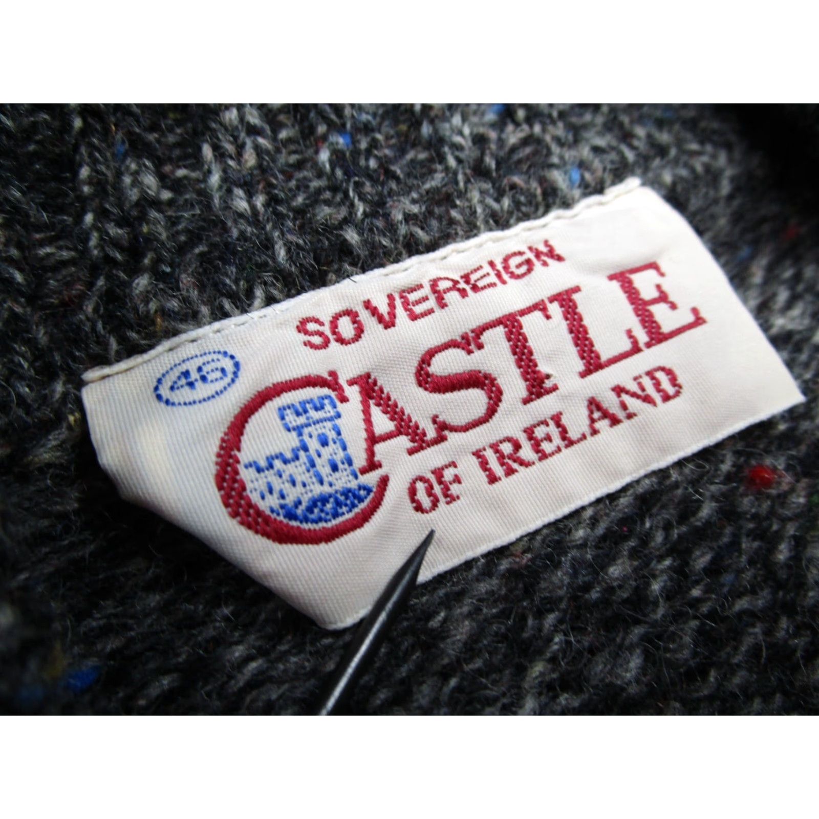Vintage VINTAGE Castle of Ireland Wool Sweater XL Gray Chunky-Knit 1/4 Button Pullover Casual Mens Size US XL / EU 56 / 4 - 3 Thumbnail