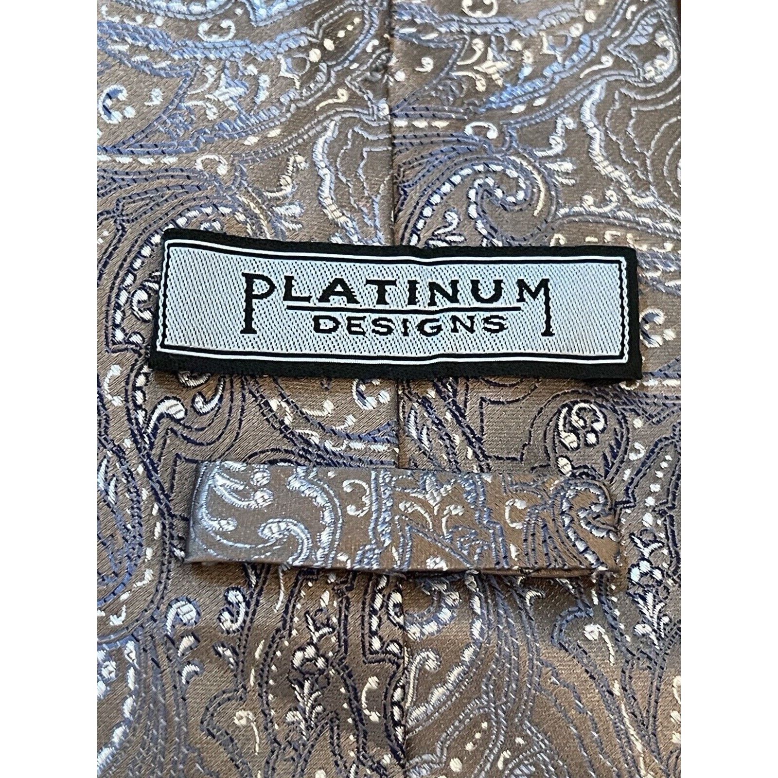 Other Platinum Designs Brown Blue Hand Made Silk Made In China Size ONE SIZE - 8 Thumbnail