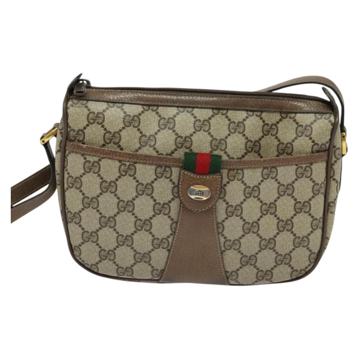 Gucci GUCCI GG Supreme Web Sherry Line Shoulder Bag Pvc Beige Size ONE SIZE - 2 Thumbnail