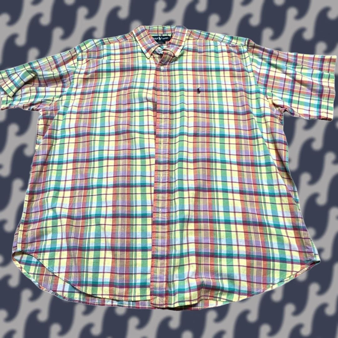 Ralph Lauren Ralph Lauren Blake Plaid Shirt Mens XXL Short Sleeve Button-Down 100% Cotton Size US XXL / EU 58 / 5 - 1 Thumbnail