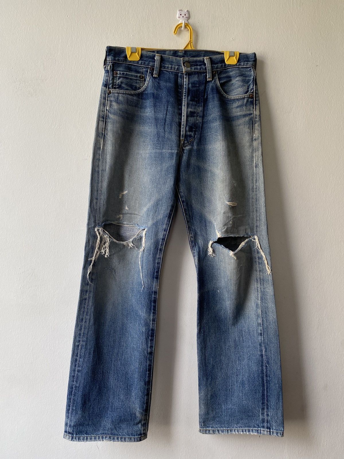 Levi's Vintage 90s Levi’s 503B Selvedge Distressed Denim Size US 29 - 9 Thumbnail