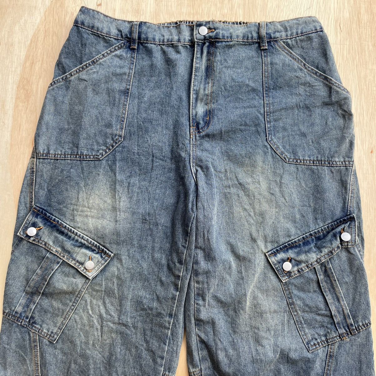 Shein SHIEN CARGO DENIM LOOSE MUD WASHED RARE VINTAGE PANTS Size US 40 / EU 56 - 2 Thumbnail