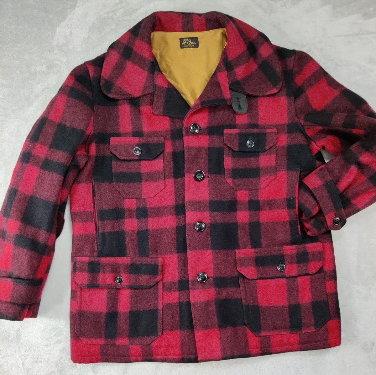 L.L. Bean Vintage 50s L.L. Bean Buffalo Plaid Mackinaw Hunting Coat Size US L / EU 52-54 / 3 - 1 Thumbnail