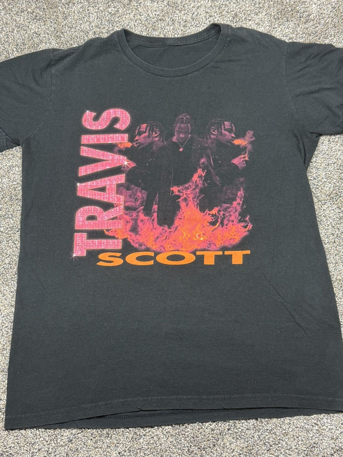 Rap Tees × Travis Scott Travis Scott Rodeo Fire T-Shirt Size US L / EU 52-54 / 3 - 1 Thumbnail