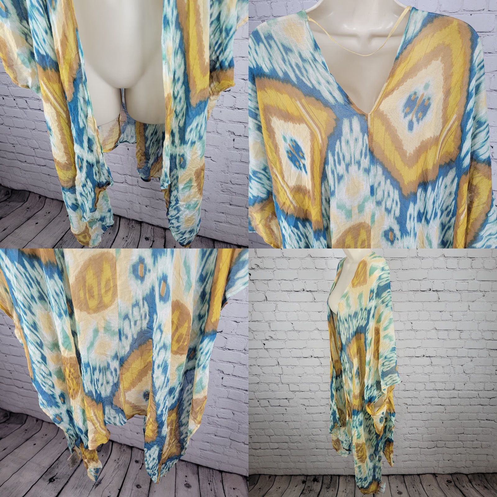 Free People Free People Cardigan By Bindya Multicolor Lightweight Gauzy Open Duster One Size Size ONE SIZE - 8 Thumbnail