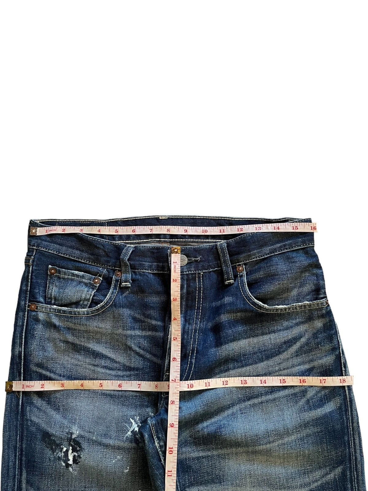 Levi's × Levi's Vintage Clothing Vintage 90s Levis 502 Blue Wash Paint Splattered Loose Jeans Size US 32 / EU 48 - 11 Thumbnail