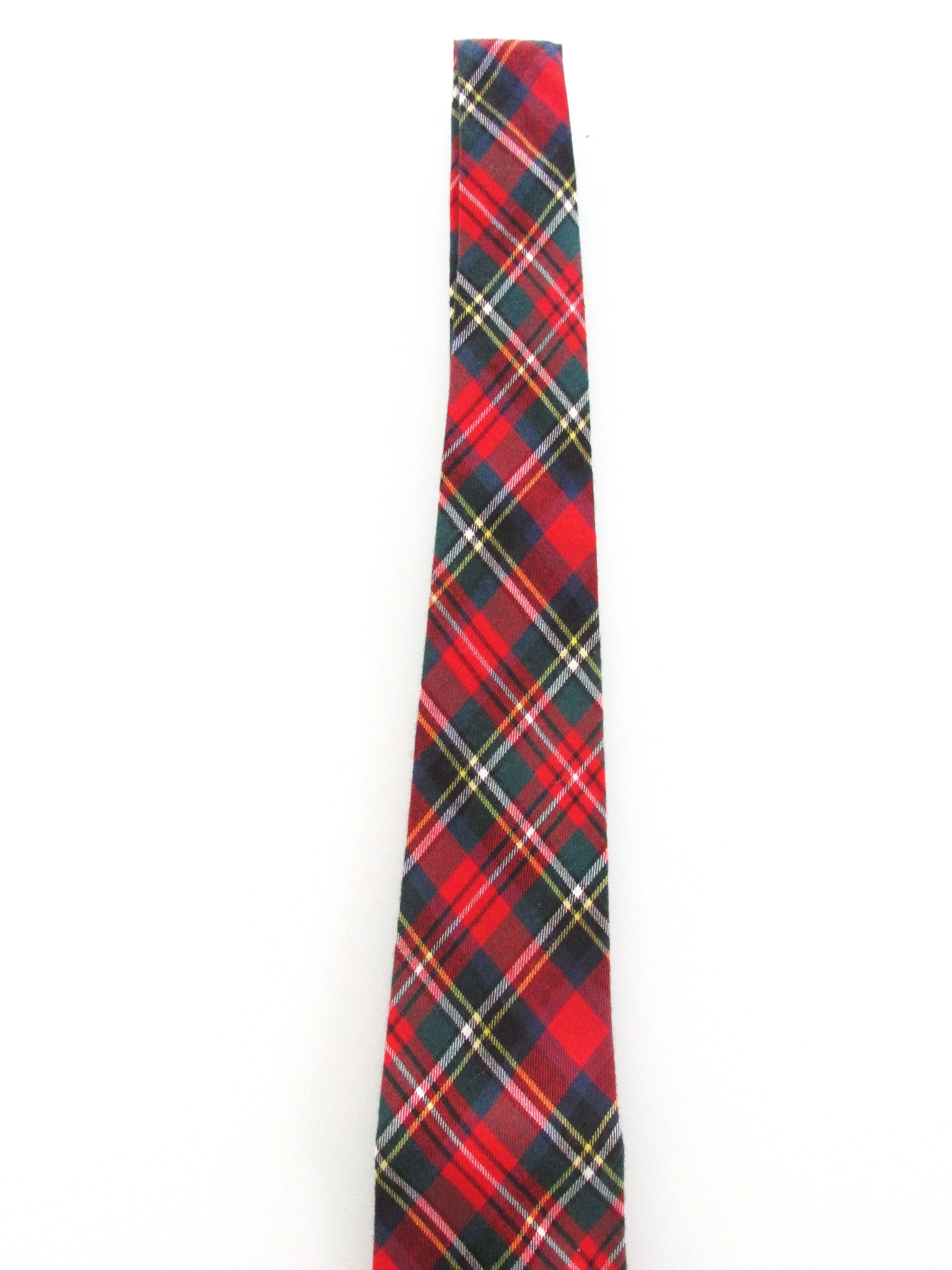 Vintage Rooster Vintage Men's Cotton Plaid Ties Size ONE SIZE - 3 Thumbnail