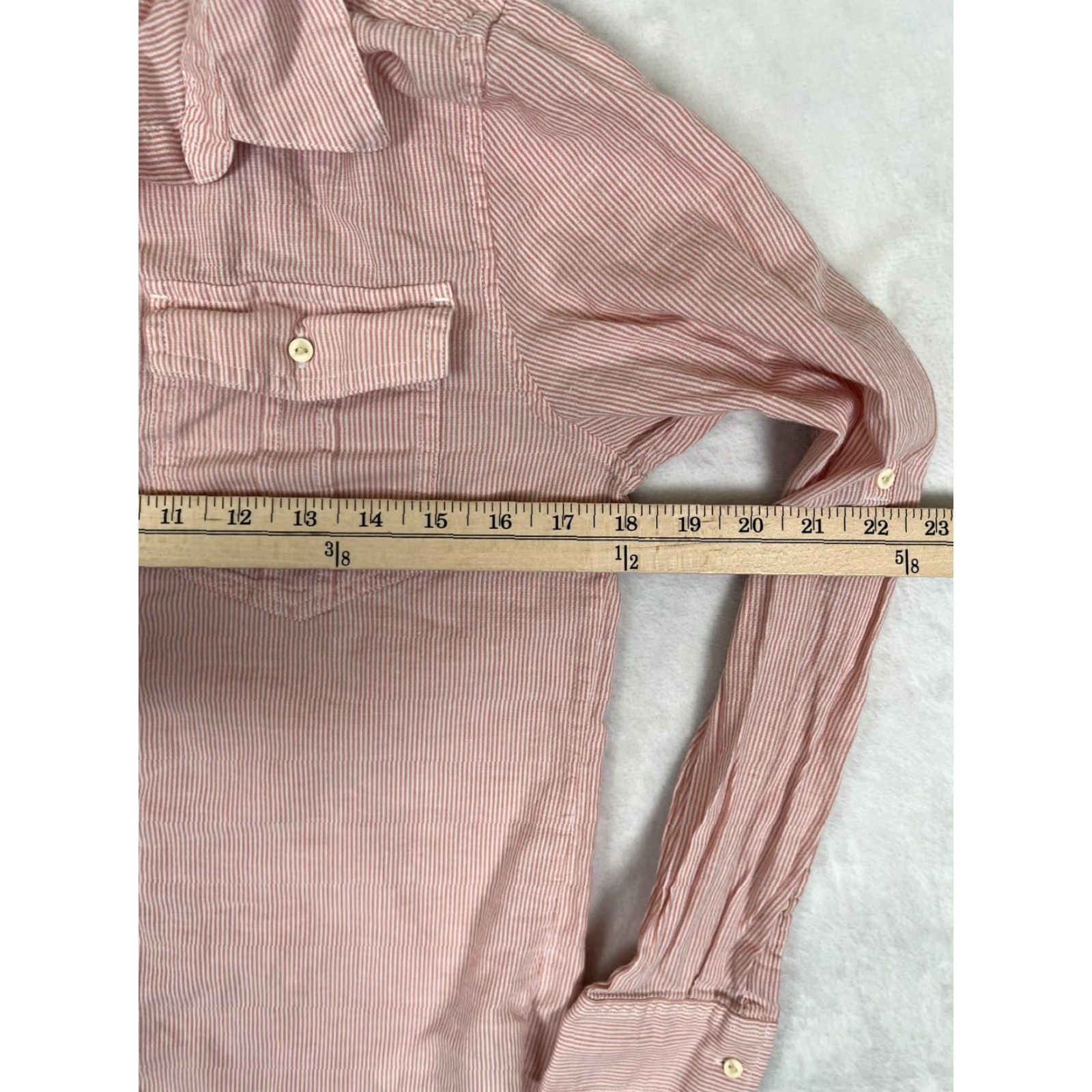Patagonia Patagonia Shirt Womens Small Red Striped Button Front Long Sleeve Cotton Size S / US 4 / IT 40 - 5 Thumbnail