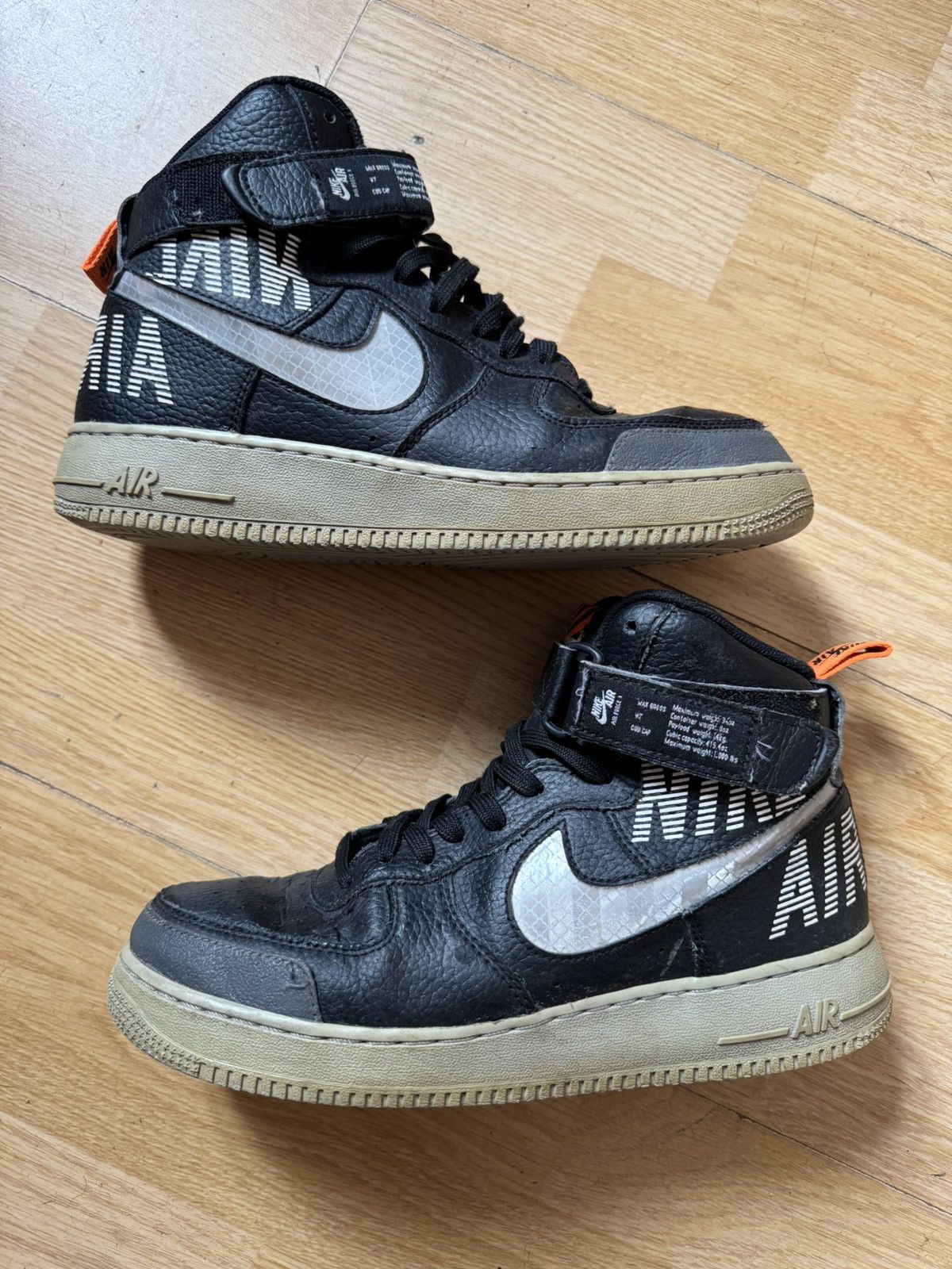 Nike NIKE AIR FORCE 1 HIGH "UNDER CONSTRUCTION" BLACK SIZE 8.5 Size US 8.5 / EU 41-42 - 5 Thumbnail