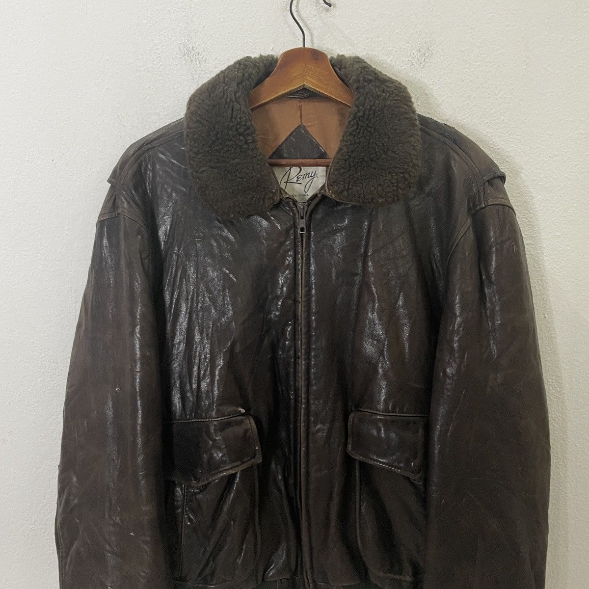 Remy Vintage 90s Remy Leather Jacket Size US L / EU 52-54 / 3 - 4 Thumbnail
