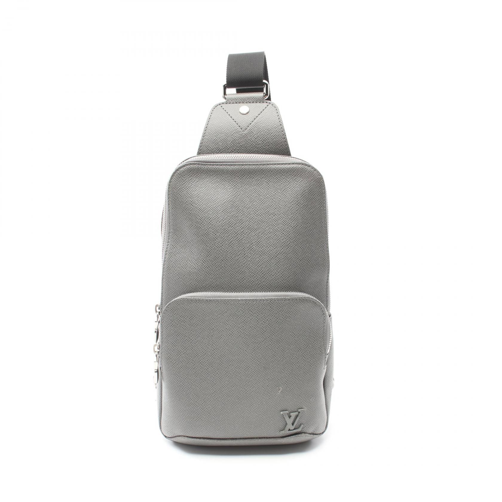 Louis Vuitton Louis Vuitton Avenue Taiga Sling Bag Leather Belt Bag M30801 in Grey, Men's