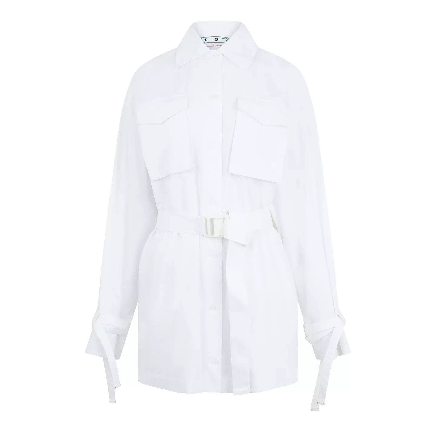 Off-White o1y1225 Mini Dress in White Size M / US 6-8 / IT 42-44 - 1 Thumbnail