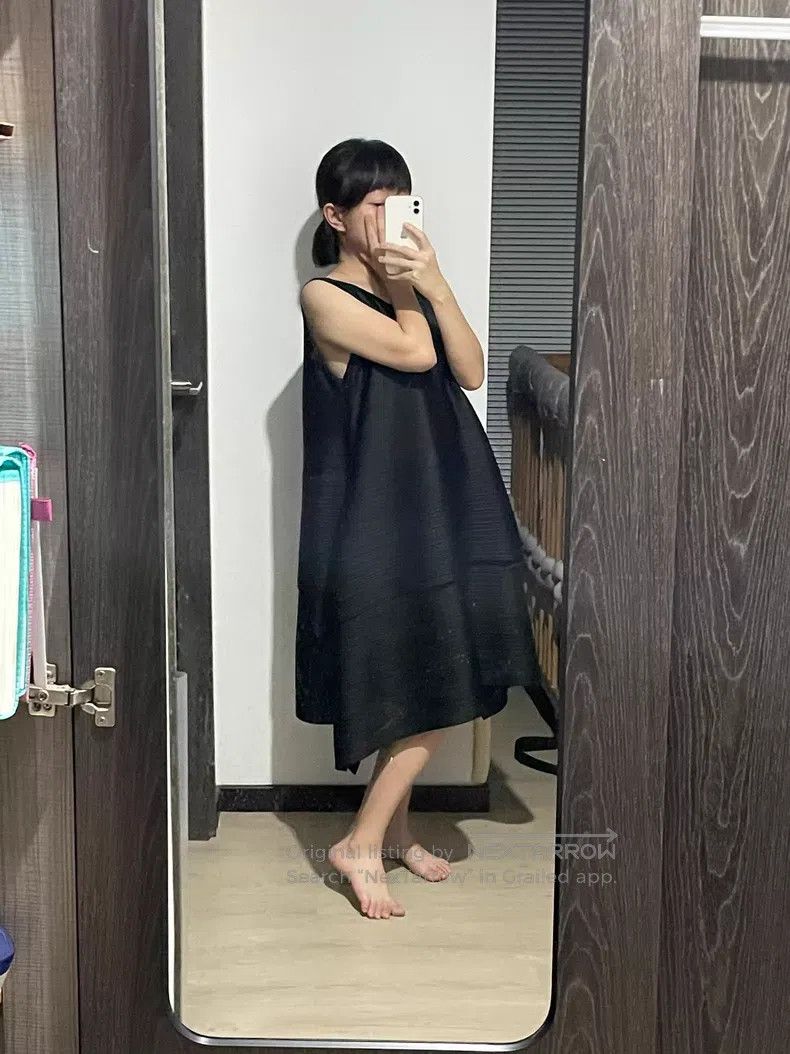 Issey Miyake Issey Miyake Black Double Horizontal Stripe Mini Dress Size L / US 10 / IT 46 - 4 Thumbnail