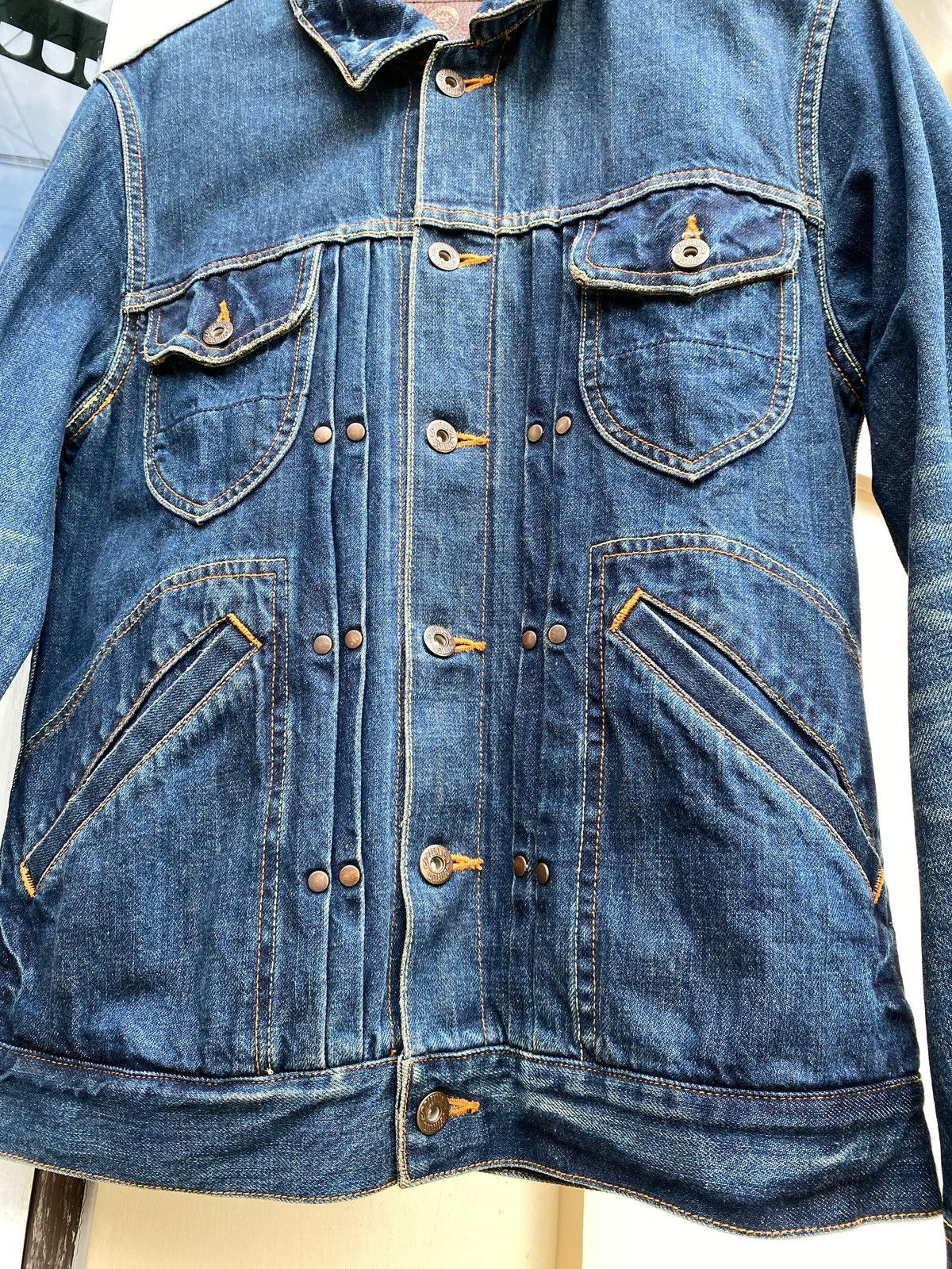 Japanese Brand Field Denim Jacket Selvedge LOST DESSAU Size US M / EU 48-50 / 2 - 3 Thumbnail