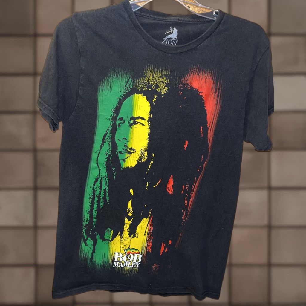 Vintage Zion Rootswear Bob Marley T Shirt Men Small Short Sleeve Black Music Reggae Jamaica Cotton Size US S / EU 44-46 / 1 - 1 Thumbnail