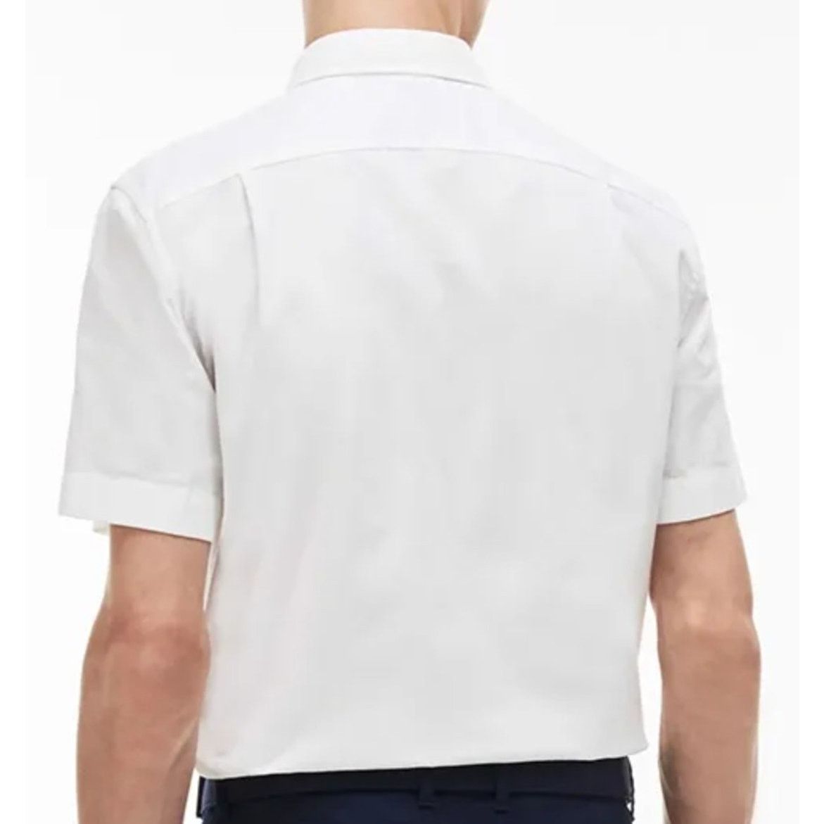 Lacoste Lacoste Men's Short Sleeve Oxford Shirt Regular Fit White L Size US L / EU 52-54 / 3 - 3 Thumbnail