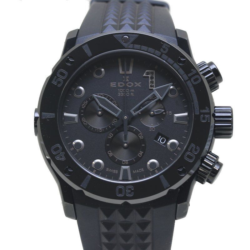 Other Edox Black Chronoffshore 1 Watch 10242-Ngmcas-Ndgm Japan Limited Ceramic Quartz 10242-Ngmcas-Ndgm