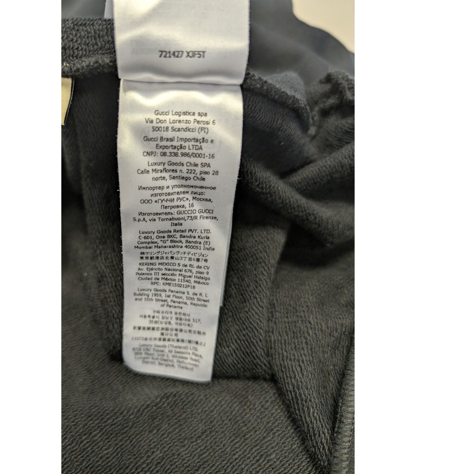 Gucci o1rshd1 Light Felted Cotton Jersey Hooded Sweatshirt Black Size US L / EU 52-54 / 3 - 19 Thumbnail