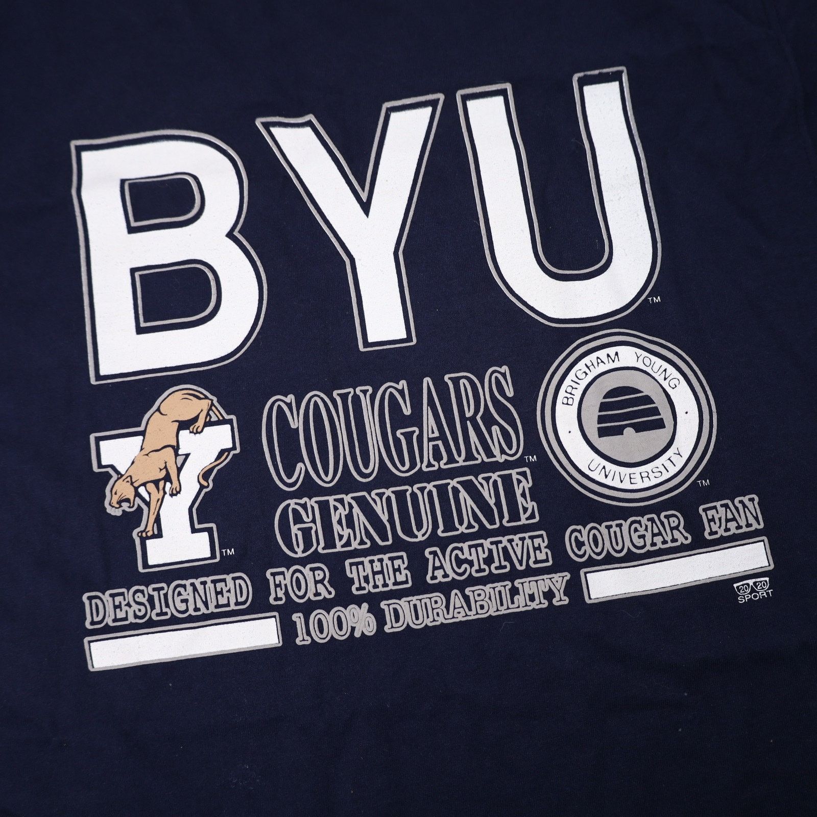 NCAA × Vintage Vintage BYU Brigham Young University Graphic T Shirt Size US L / EU 52-54 / 3 - 3 Thumbnail