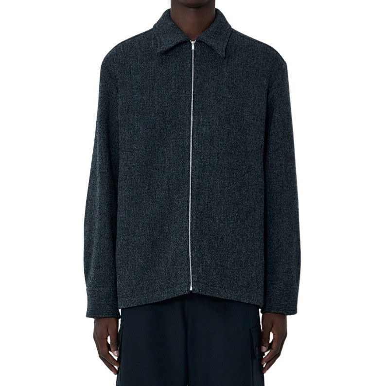 JIL SANDER Gray Wool Shirt Jacket New & Authentic (Men's siz