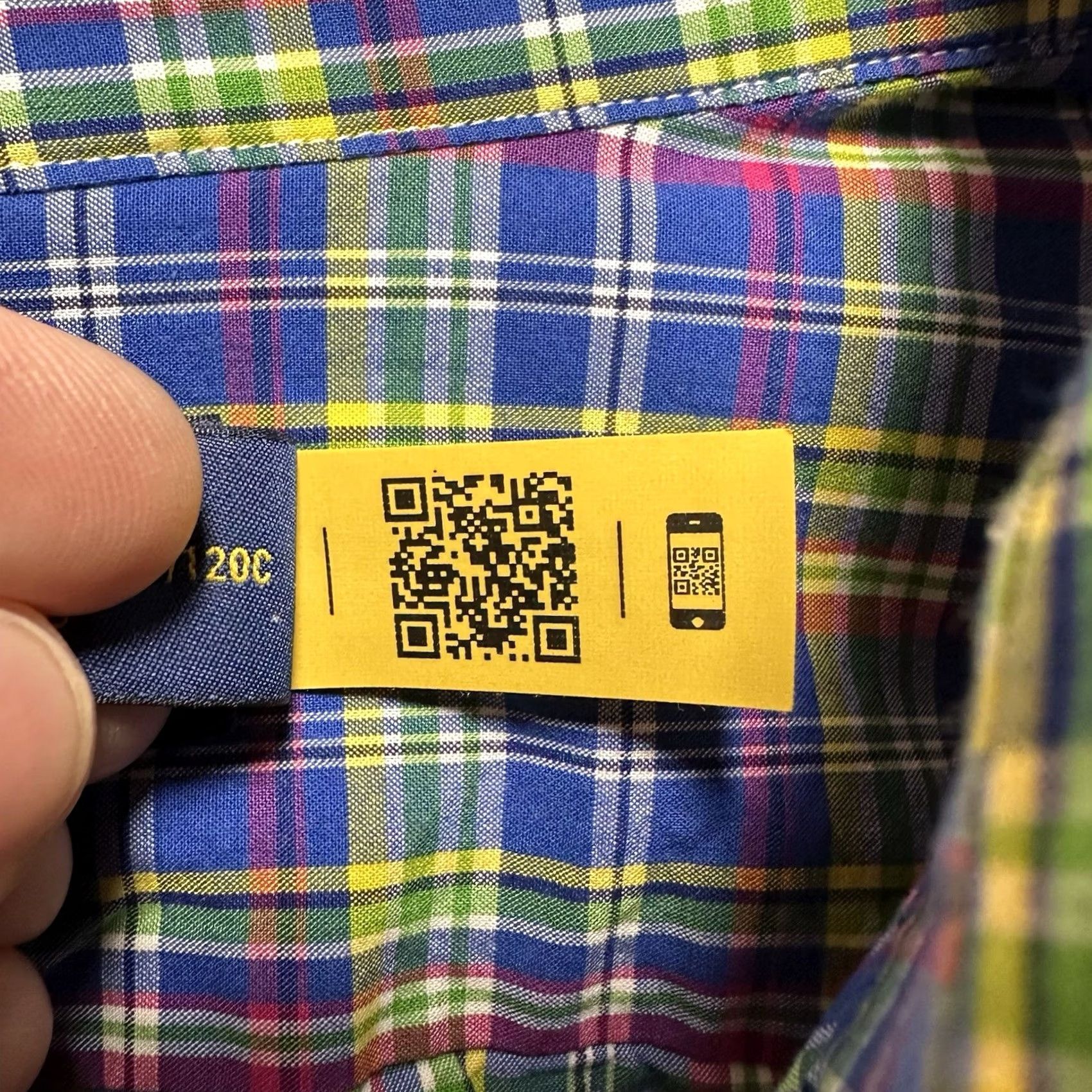 Polo Ralph Lauren Polo Ralph Lauren Shirt Mens 2XL Blue Plaid Classic Fit Stretch Poplin EUC Size US XXL / EU 58 / 5 - 6 Thumbnail