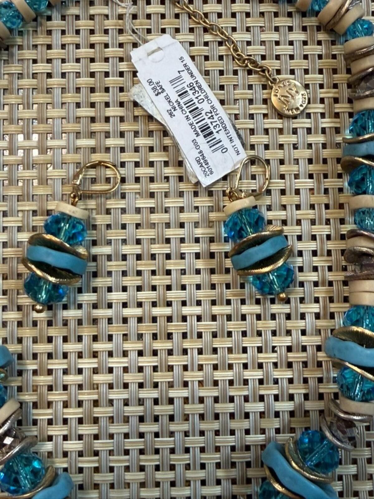 Jones New York JONES NY, JNY, Necklace & Earring Set, Gold Tone Chain Beads Size ONE SIZE - 3 Thumbnail