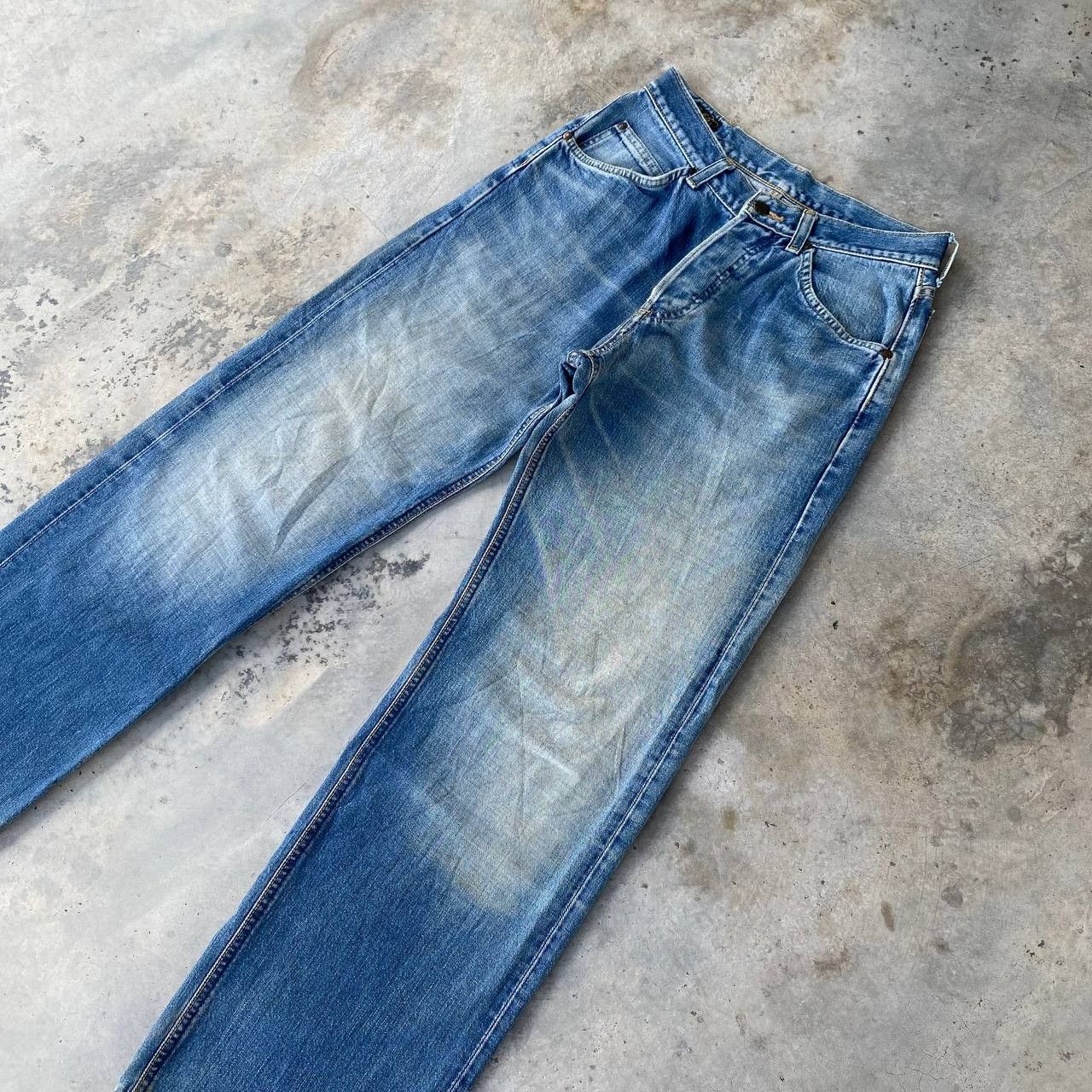 Lee Vintage 90s LEE RIDERS SELVEDGED Loose Denim Grunge Bluewash Size US 28 / EU 44 - 4 Thumbnail