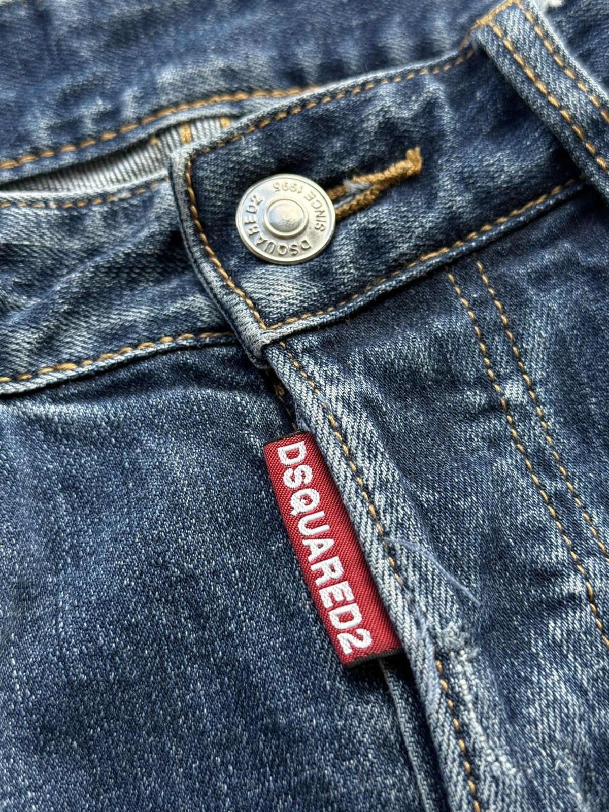 Dsquared2 Dsquared2 Distressed Washed Slim Denim Jeans Size US 32 / EU 48 - 9 Thumbnail