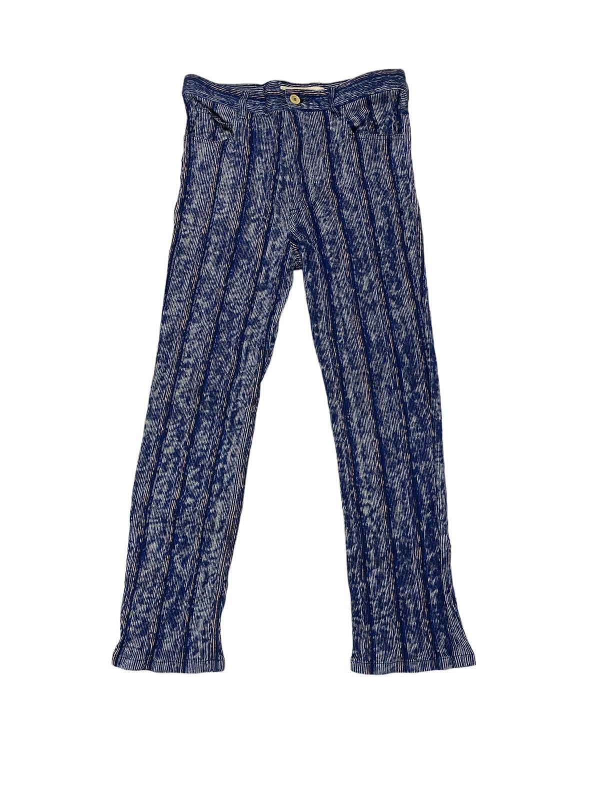 image of Marni Corduroy Casual Pants in Blue/Red/White, Men's (Size 30)