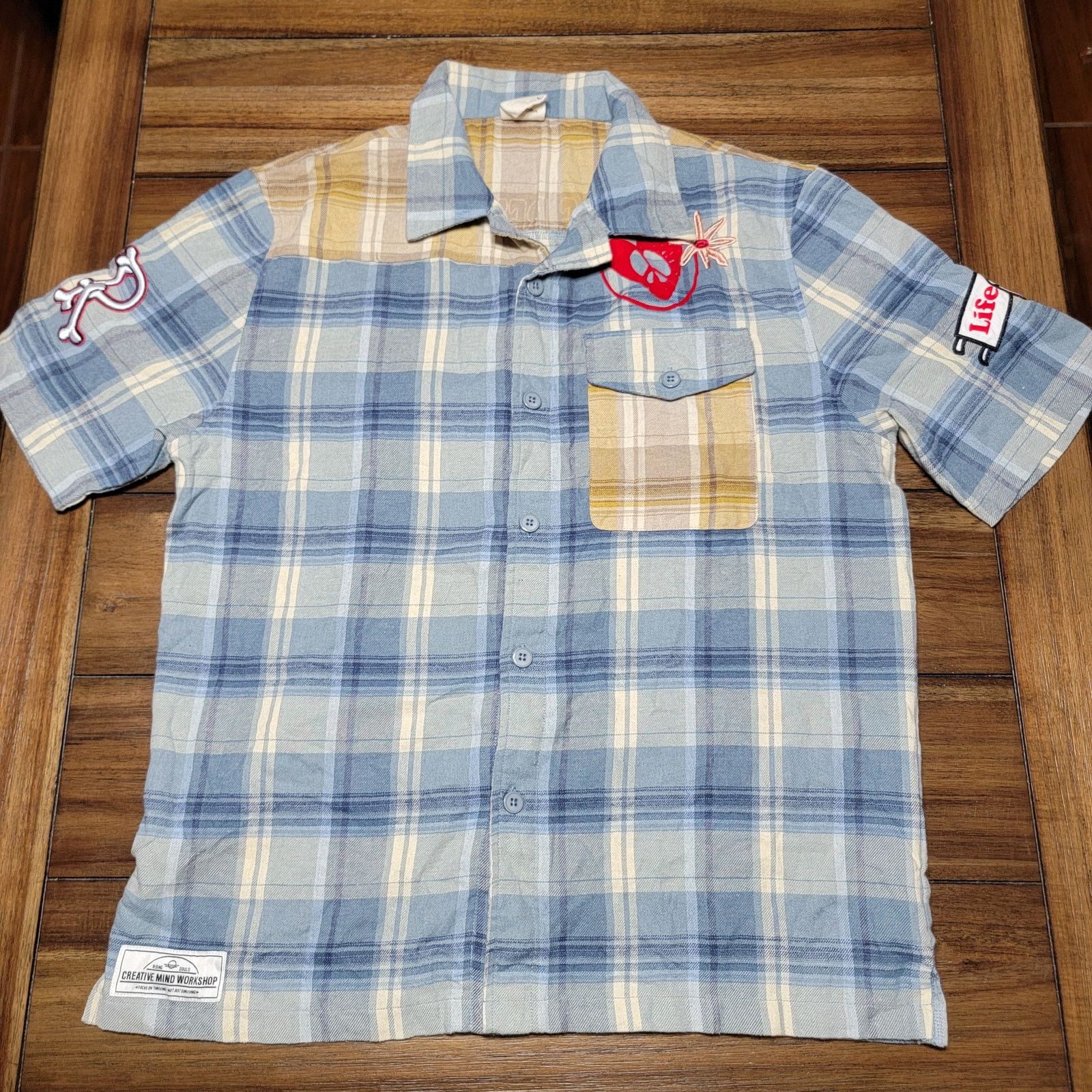 Smoke Rise Smoke Rise Plaid Full Button Shirt w/Embroidery - Size Large Size L / US 10 / IT 46 - 1 Thumbnail