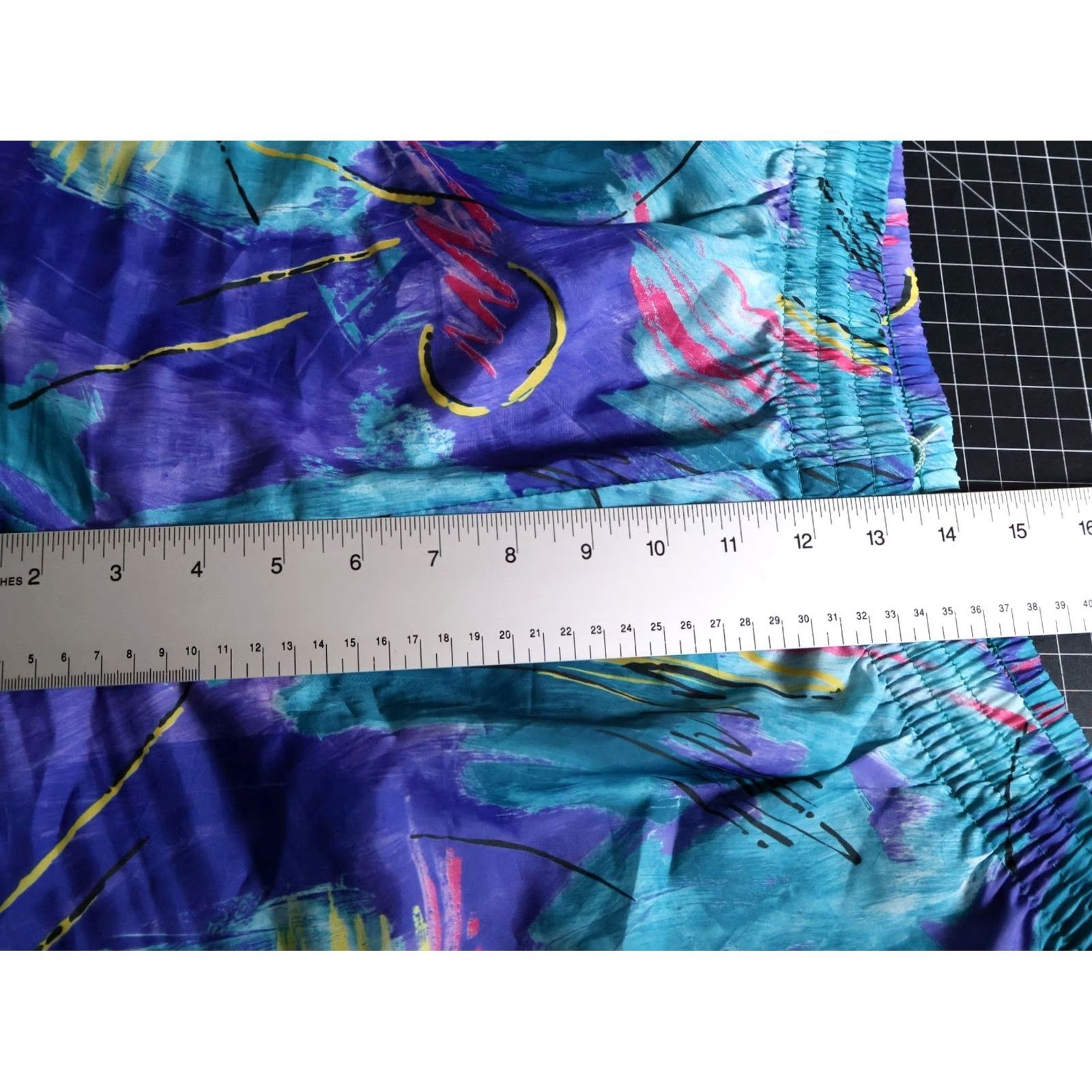 Reebok Vintage Reebok Shorts Drawstring Men Large 90s Pastel Abstract Pattern Blue Purple VTG Athletic Pockets Size US 28 / EU 44 - 7 Thumbnail