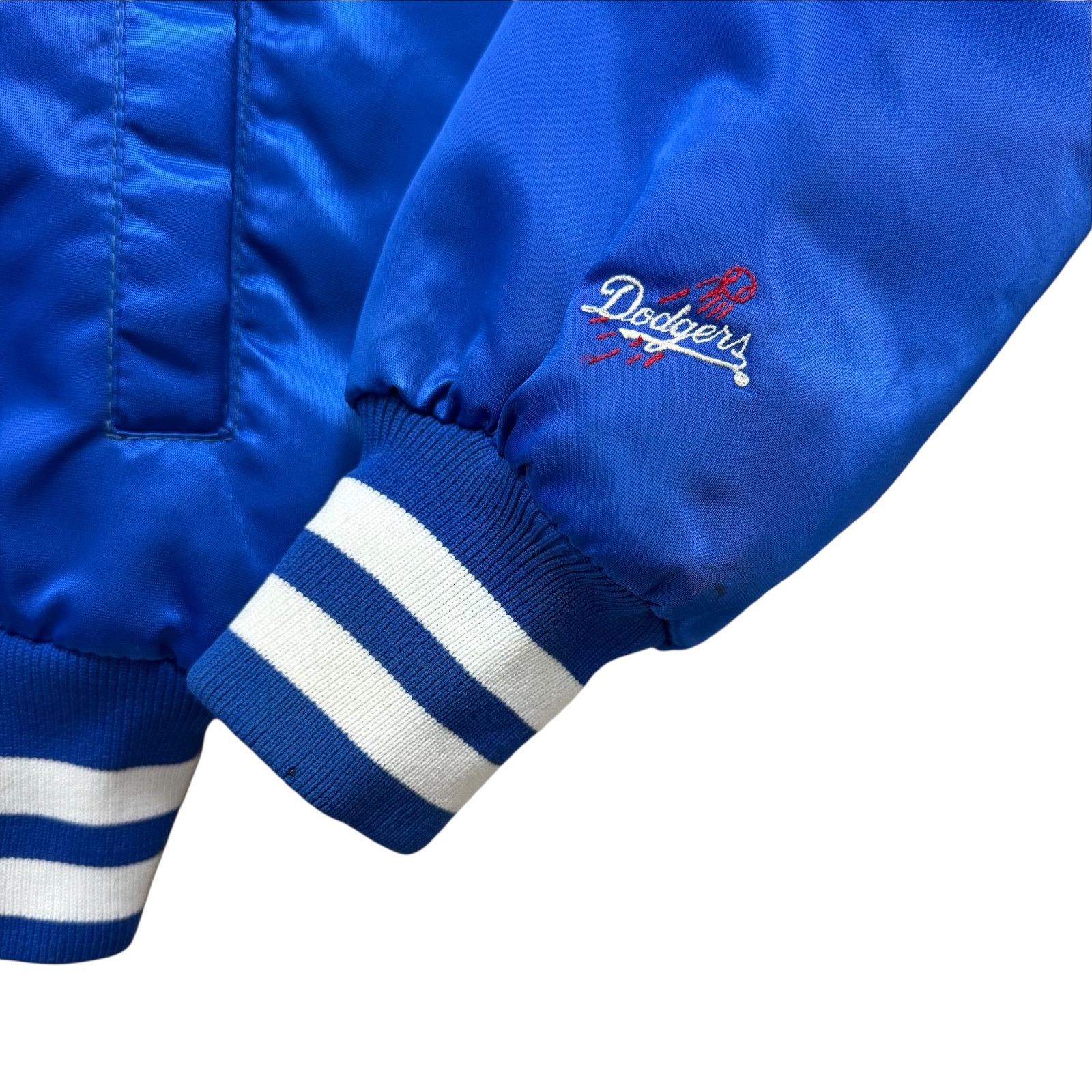 MLB VTG LA DODGERS LICENSED SATIN JACKET DUGOUT SHERPA LINED Size US M / EU 48-50 / 2 - 2 Thumbnail