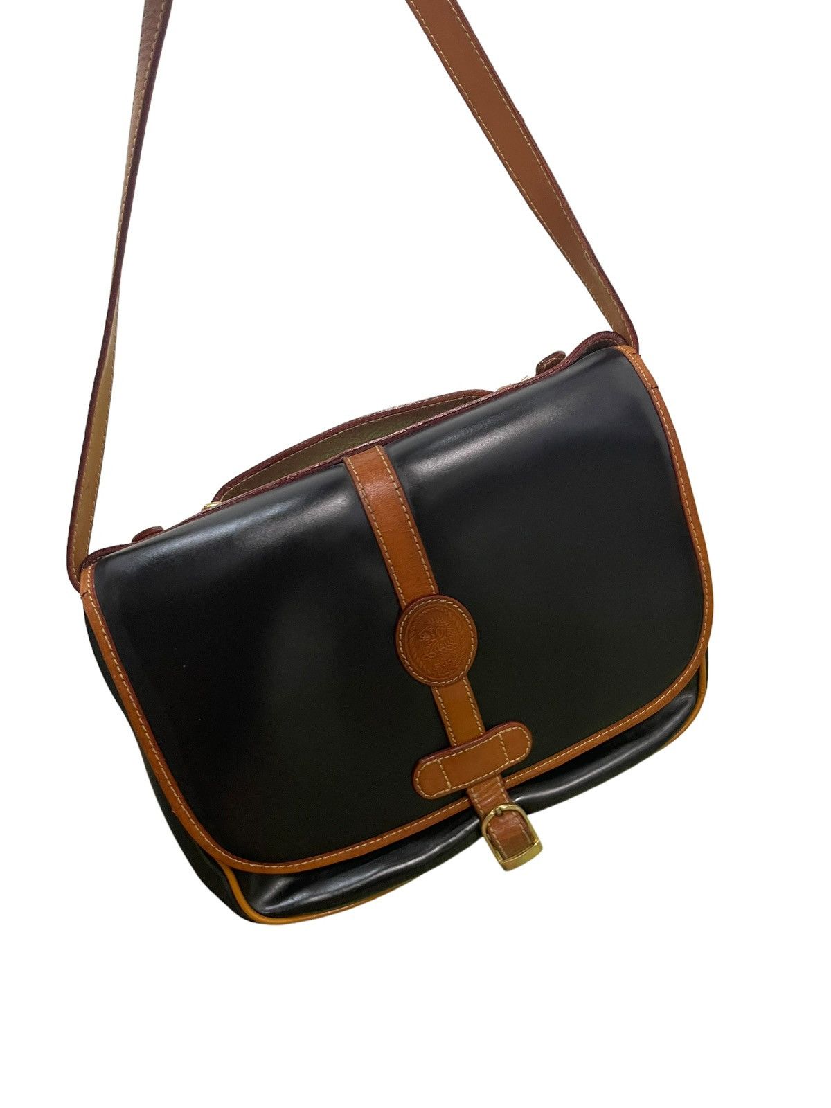 Genuine Leather Full Leather Patina Vtg Alice Italy Shoulder Bag 2🟩 Size ONE SIZE - 3 Thumbnail