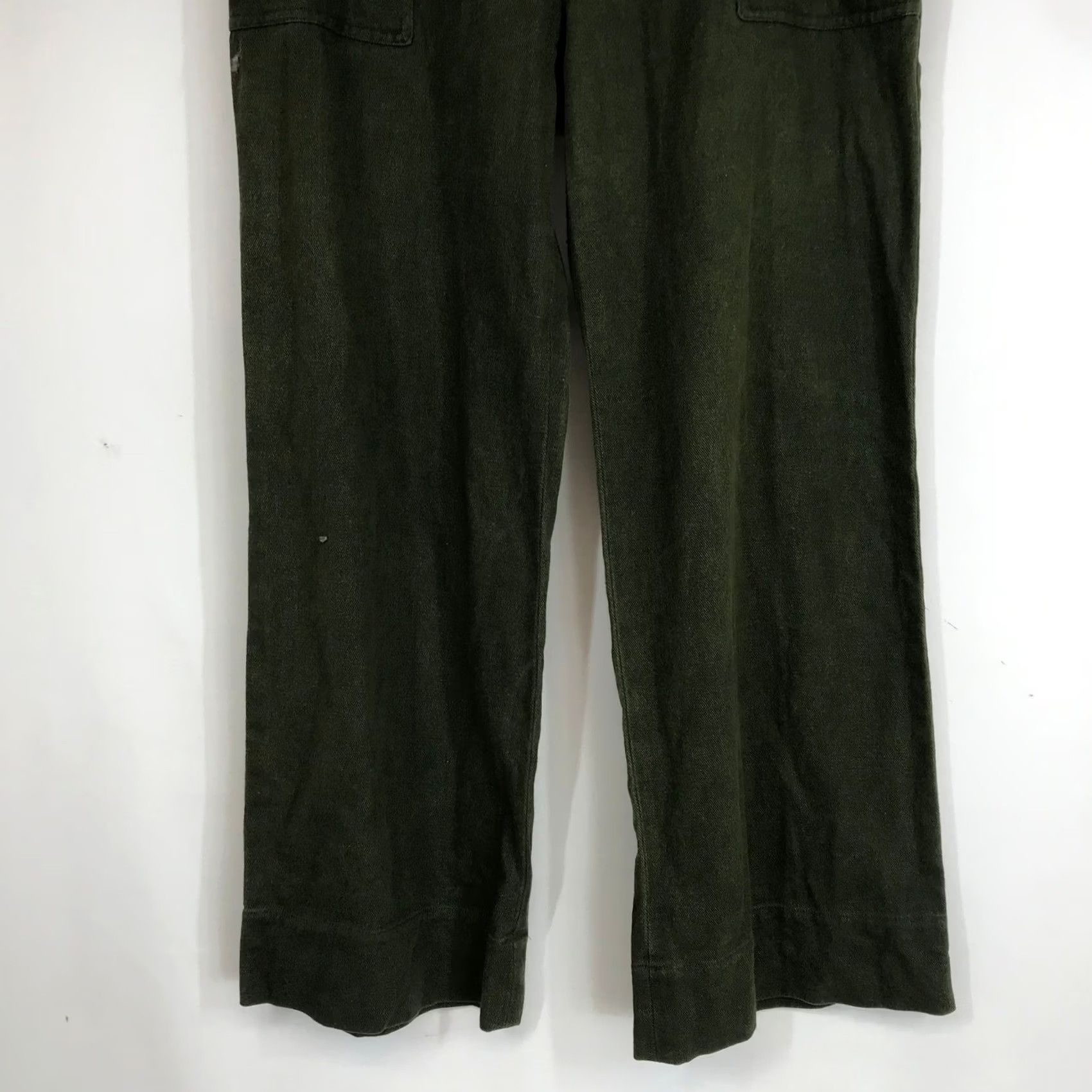 Equipment militaries equipment Pants Womens 32 High Waisted Wide Leg Olive Button Fly Utility Size 24" / US 00 / IT 34 - 3 Thumbnail