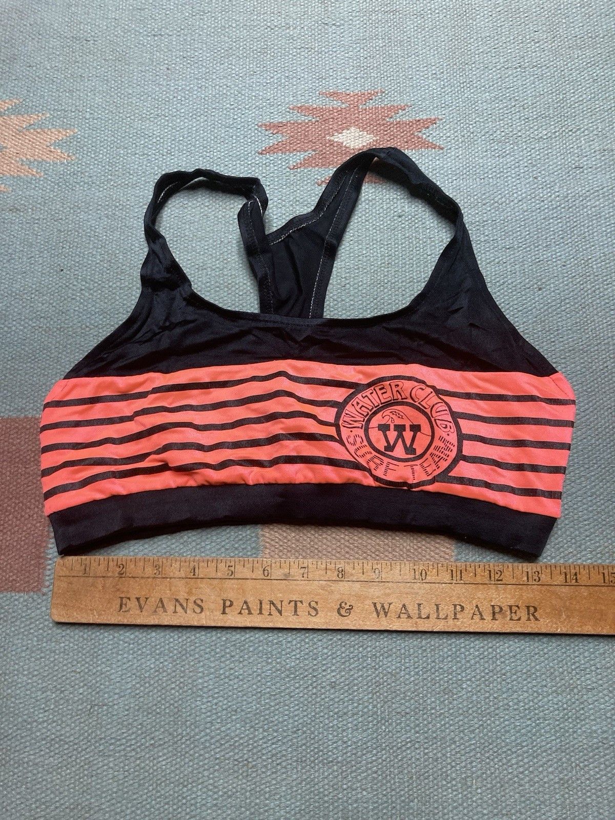 Vintage 80s women’s bathing suit top swimsuit water club surf team Size M / US 6-8 / IT 42-44 - 5 Thumbnail