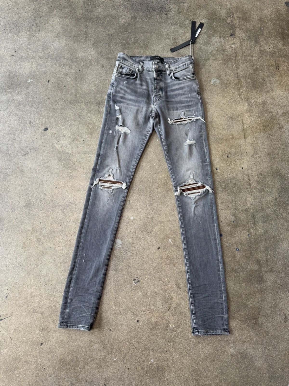 AMIRI MX1 LEATHER JEAN STORM GREY 30国内正規 Buy Amiri MX1 Leather Jean 'Storm Grey' - PF23MDS045 516