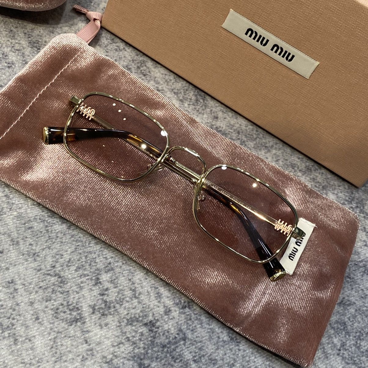 Miu Miu MIU MIU 0MU A53S ZVN4I0 PALE GOLD PINK Size ONE SIZE - 8 Thumbnail