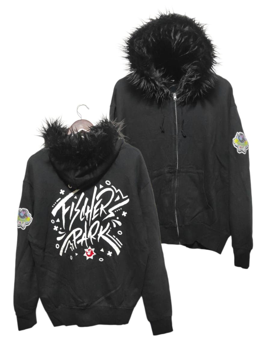 If Six Was Nine Fischer's park black Zipper Fur Hoodie i6w9 Lgb Style Size US L / EU 52-54 / 3 - 1 Thumbnail