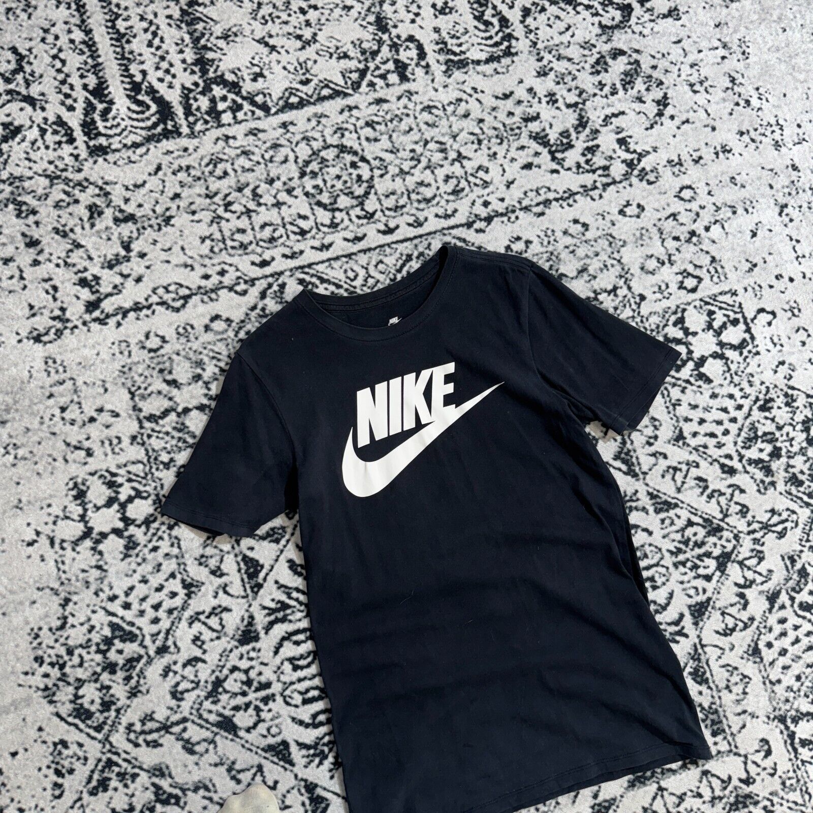 Nike × Vintage Vintage Nike Black Cotton T-Shirt Size S Center Swoosh Gym Size US S / EU 44-46 / 1 - 4 Thumbnail