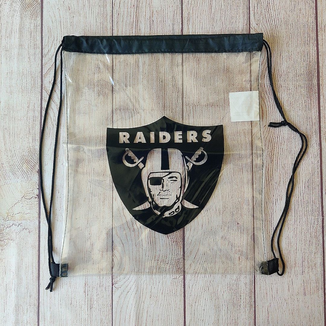 NFL Las Vegas Raiders V-neck tee and clear drawstring bag bundle Size M / US 6-8 / IT 42-44 - 8 Thumbnail