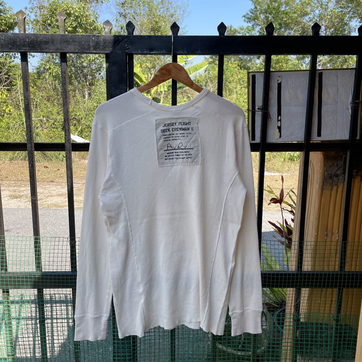 Avirex 🔥Vintage Avirex US NAVY Big Logo Long Sleeves Waffle Tee Size US L / EU 52-54 / 3 - 2 Thumbnail