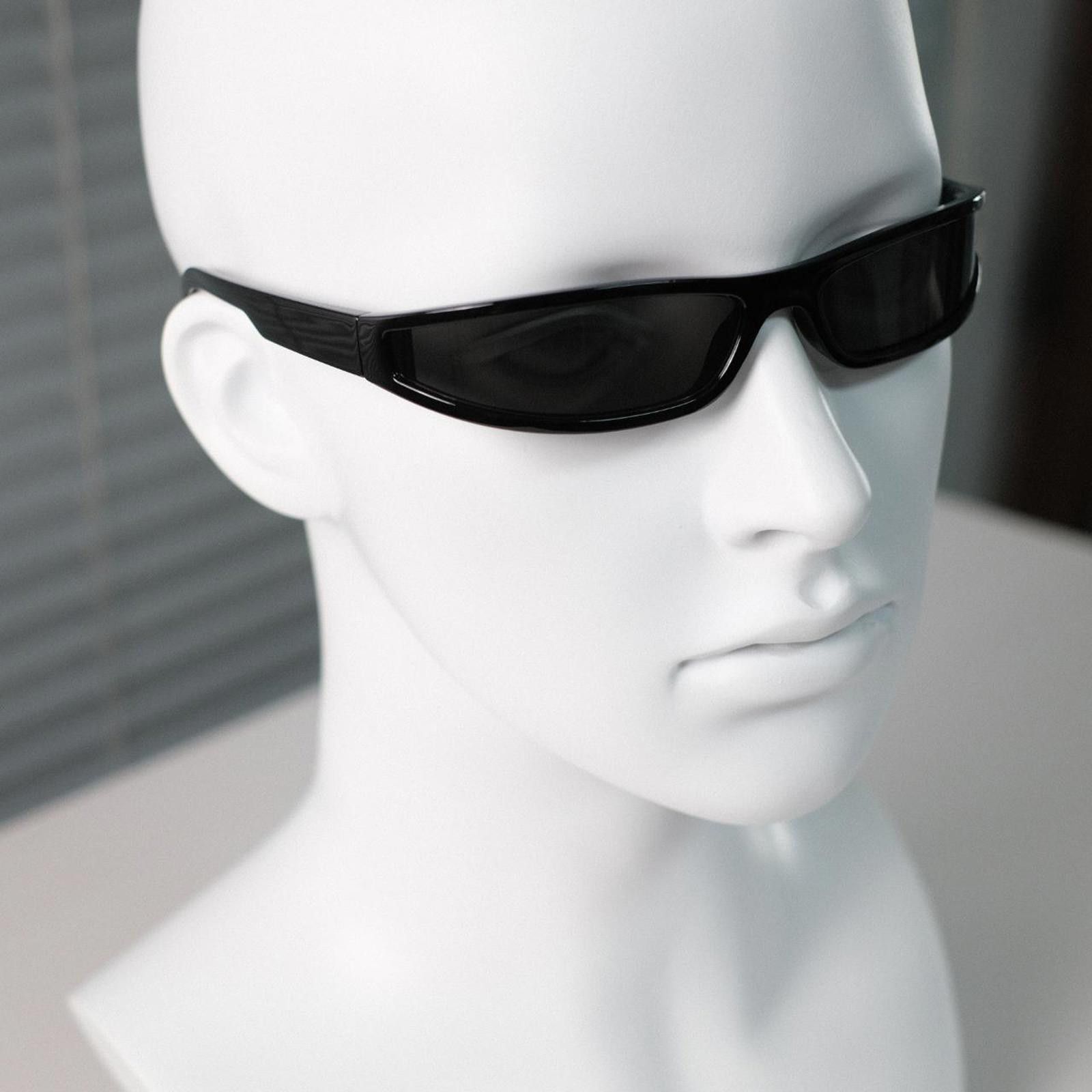 Japanese Brand Vtg Y2k Avant Garde Future Sunglasses Black Unisex One Size Size ONE SIZE - 4 Thumbnail