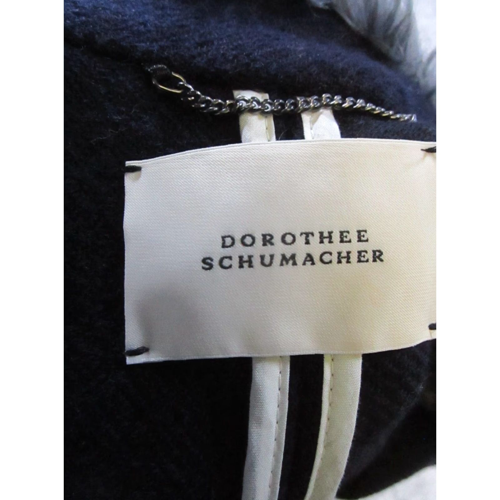 DOROTHEE SCHUMACHER VINTAGE Dorothee Schumacher Coat Womens 2 Long Blue Wool Sleeveless Overcoat Size XS / US 0-2 / IT 36-38 - 3 Thumbnail