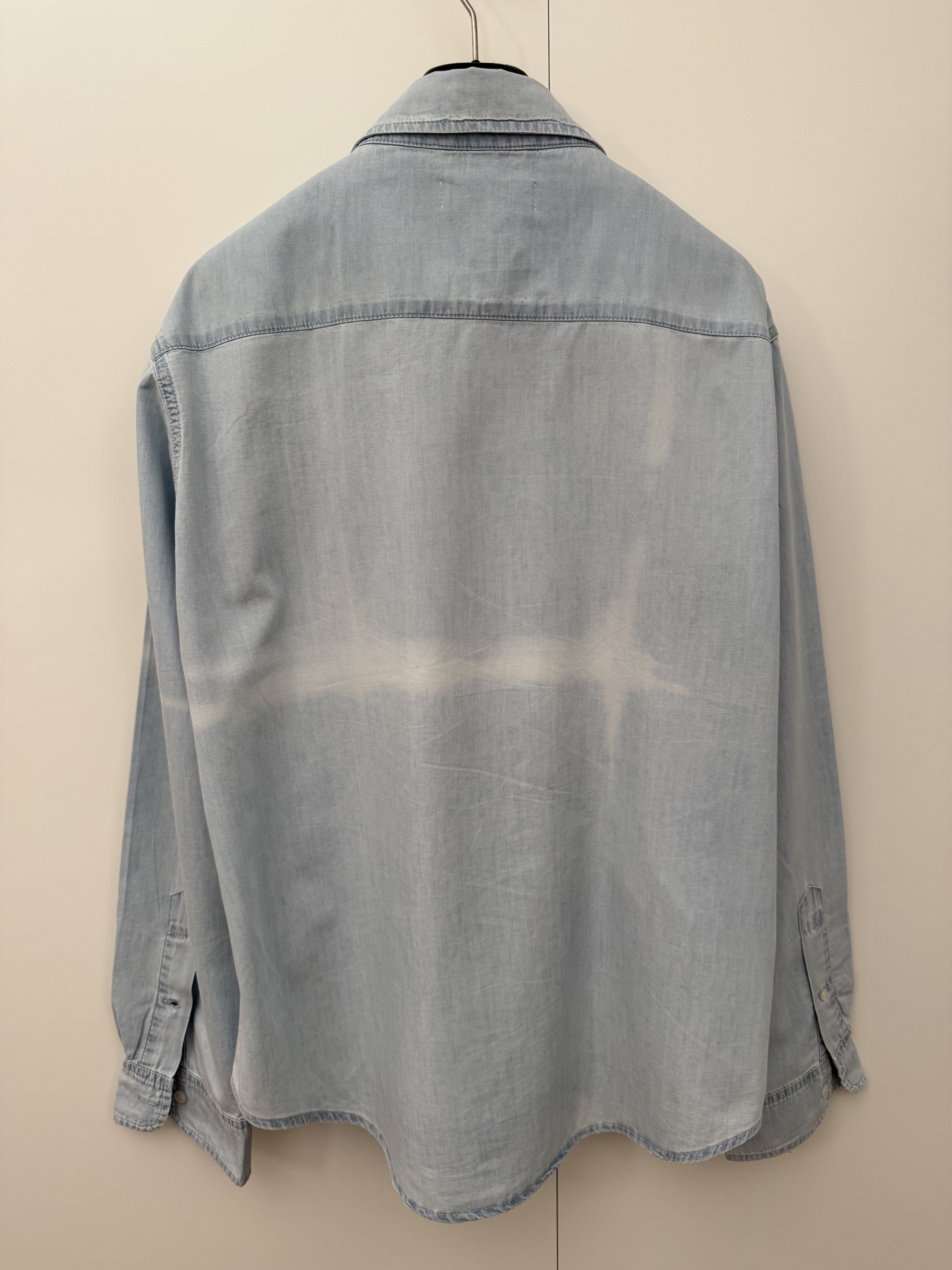 Miu Miu Miu Miu Washed Chambray Shirt € 1,000 Size L / US 10 / IT 46 - 2 Thumbnail
